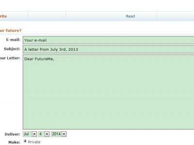 給未來的自己寫信