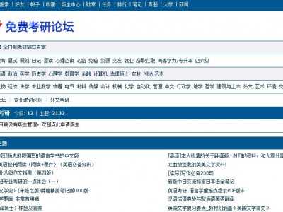 外文考研（免費(fèi)考研論壇）
