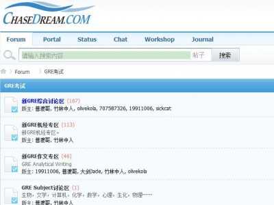 GRE (Chase Dream論壇)